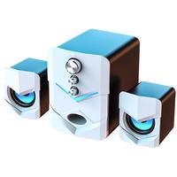 SADA赛达D-222电脑音响音箱蓝牙台式机重低音炮桌面家用多媒体2.1声道USB有线手机笔记本 蓝牙黑白 象牙白【有线/蓝牙+震撼重低音】