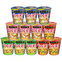 日清食品 NISSIN日清 BIG大杯合味道杯面 泡面 方便面整箱 速食 桶面即食面宵夜 海鲜/牛肉/猪骨/XO酱(12杯)