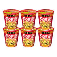 日清食品 NISSIN日清 BIG大杯合味道杯面 泡面 方便面整箱 速食 桶面即食面宵夜 五香牛肉味6杯