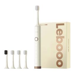 Lebooo 长续航120天 电动牙刷 4刷头  米白色 4支