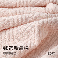无印良品 7A级抗菌 100%新疆棉 条纹蓝 浴巾