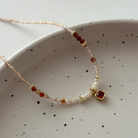 洛梵欣饰珍珠串珠项链配饰不掉色女百搭小众锁骨颈链饰品520 项链(施家珍珠款)