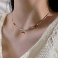 洛梵欣饰 珍珠串珠项链配饰不掉色女百搭小众锁骨颈链饰品情人节 项链(淡水珍珠款)