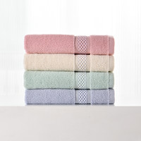 LOFTEX/亚光洗脸纯棉吸水速干毛巾家用女全棉洗澡不掉毛面巾柔软 水绿+奶白