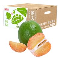京觅精品翡翠柚红心柚中果2个净重3斤+青柚柚子源头直发