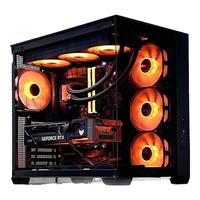 华硕 ASUSA02海王星机箱海景房ATX主板无立柱台式机游戏电脑主机箱 双面玻璃设计/支持360水冷/10风扇位 海王星A02【黑色】