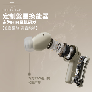 籁特易耳 星环Ultra 52dB深空降噪 芽灰 真无线蓝牙耳机