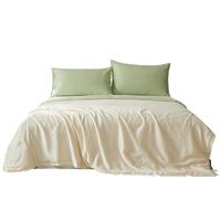 铭都家居MIDO HOUSE铭都60支Pro天丝夏凉被冰丝空调被A类可机洗水洗被子夏天薄被子 碧玉白配抹茶绿 150x200cm