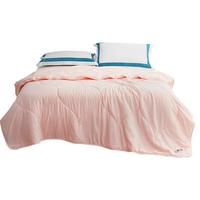  罗莱生活 LUOLAI 家纺 缅柔 抗菌水洗夏被 粉色 150*215cm
