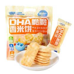 小鹿蓝蓝 DHA脆脆香米饼 儿童脆米饼仙贝米果饼干零食 120g