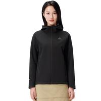 伯希和（Pelliot）户外软壳衣男女冬季防风收腰高弹保暖冲锋夹克外套124306150黑3XL 漫暮黑|防风科技 XXXL