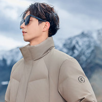 卡宾男装 90鸭绒羽绒服2024秋冬宽松外套LOGO印花保暖潮流H 卡其色35 M (170) 48