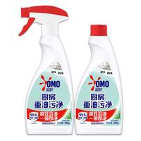 奥妙 重油喷雾组套 厨房专用除菌强力去污喷雾 绿茶薄荷480g*4瓶+洗洁精500g