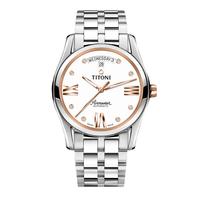 TITONI 梅花 空中霸王系列 39毫米自动上链腕表 93808 SRG-616