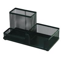 Comix 齐心 金属网格系列 B2061 方形笔筒 黑色 单个装