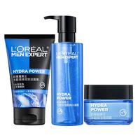 L'OREAL PARIS 巴黎欧莱雅 水能保湿系列男士护肤套装 (洁面膏100ml+水凝露120ml+强润霜50ml)