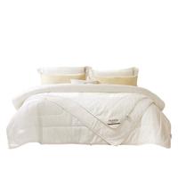 富安娜 FUANNA 舒润纤维被 纯棉面料 二合一子母被 四季被 11斤 230*229cm 白色 【二合一被】舒润(纯棉抗菌款）