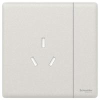 施耐德开关插座面板 珍铂质感系列珊瑚白 家用86型二三五孔墙壁电源插座 16A三孔带开关