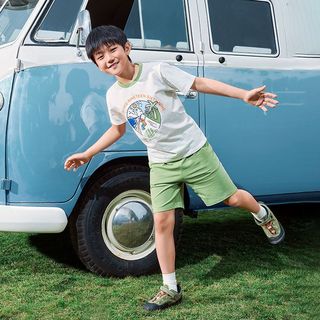 Gap两件套男童夏季短袖T恤短裤户外风儿童运动套装466026
