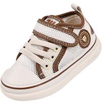 泰兰尼斯春季宝宝鞋学步鞋儿童鞋子男童机能鞋童鞋婴儿女童宝宝鞋 白棕 春季单网 18 内长12.5适合脚长11.3-11.7