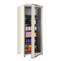 AUX奥克斯 158升复古冰吧 家用小冰箱 客厅办公室茶叶饮料水果冷藏保鲜柜冰吧 SC-158A238FGS