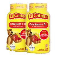 L'il Critters 丽贵 儿童钙+维生素D3小熊糖 150粒*2瓶