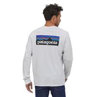 巴塔哥尼亚（Patagonia）男士混纺棉轻便logo潮流圆领长袖T恤卫衣L/S P-6 Logo 38518 WHI（白里发蓝） M