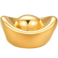 明牌珠宝新年 黄金足金3D硬金元宝手链串珠男女宝宝AFP0594定价 串珠款  招财金宝 约0.14-0.20克