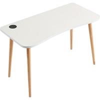 林氏家居简约现代实木脚书桌椅小户型书房写字台JV2V-B1.0米书桌+W1-A书椅 【原木色】B书桌+LS179W1-A书椅