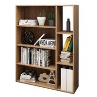 木以成居 LY-4187YN 北欧风格储物书架 白橡木色 四层三格