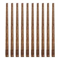 美厨 MCPJ183 实木筷子 25厘米 10双 天蓝色 无漆无蜡 防滑