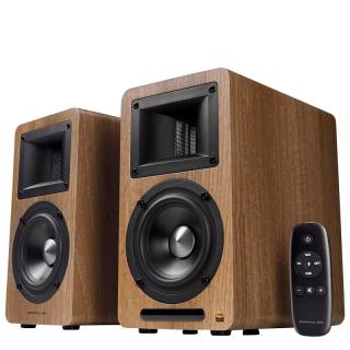 移动端、京东百亿补贴：漫步者 AIRPULSE A80 桌面 蓝牙音箱 胡桃木