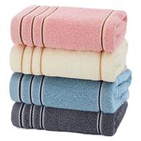 洁丽雅（grace）【三条装】纯棉毛巾柔软洗脸加厚吸水擦脸成人男女洗澡不掉毛面巾 w6734【黄+红+蓝】3条