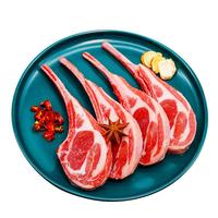 宁夏滩羊肉 生鲜原切单肋法式羊排雪花排4支烧烤食材儿童排羊肋排