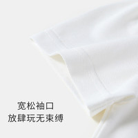 精典泰迪女童连衣裙儿童裙子中大童装POLO裙夏季透气衣服短袖裙 白色 130