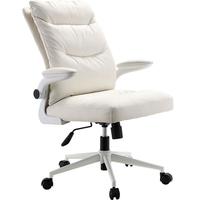 顾全（GUQUAN）办公椅家用书房卧室书桌椅电脑椅人体工学久坐舒适化妆椅C574 白色 羊羔绒触感