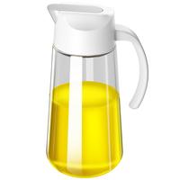 Jeko&Jeko 油壶调料瓶油瓶玻璃 酱油瓶调味瓶油罐壶不挂油 厨房醋壶油罐装油瓶防漏嘴醋瓶酱油壶 黑色650ml