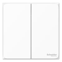 Schneider Electric 施耐德电气 皓呈系列 A3T32L1_WE_C1 双开单控开关 奶油白