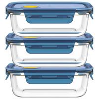 LOVWISH 乐唯诗 保鲜盒 400ml*3个 蓝色