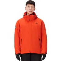 伯希和（Pelliot）冲锋衣男女三合一户外硬壳防水登山夏季外套114301037橙S 【男款】橙红色/暴雨级防水