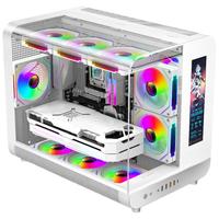 动力火车(PowerTrain)未知玩家幻翼LCD版白色海景房机箱MATX立式台式电脑360水冷主机外壳 TYPE-C接口 带屏幕 幻翼 LCD屏幕版 白色