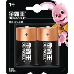 金霸王 LR20 1号碱性电池 1.5V 2粒装