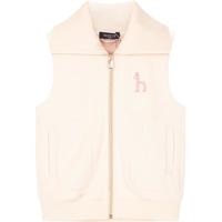 哈吉斯（HAZZYS）品牌童装女童马甲秋防静电柔糯蓬松舒适保暖休闲马甲 奶油色 145