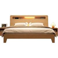 移动端、京东百亿补贴：图柔 实木单床 150*200cm 框架结构