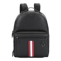 BALLY 巴利 Mythos系列 Mavrick 男士牛皮革双肩包 6238747 黑色/红白条纹