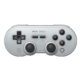 八位堂（8BitDo）SN30 Pro 游戏手柄蓝牙无线霍尔摇杆塞尔达王国之泪多平台便携PC电脑Switch Steam艾尔登法环原神 SN30Pro无线 灰 霍尔