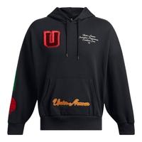 安德玛（UNDERARMOUR） Icon男子高克重棉织宽松连帽运动卫衣1389262 黑色001 XL