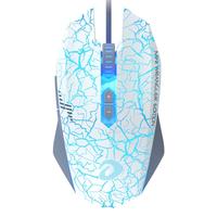 Dareu 达尔优 EM915 消音版 有线鼠标 4000DPI RGB 白色裂纹
