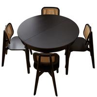 全友家居法式复古可伸缩功能餐桌椅子组合套装家用客厅吃饭圆桌129036 022餐椅(1包2把)