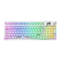 AULA/狼蛛 三模热插拔 机械键盘  冰晶轴-线性轴 白透 RGB